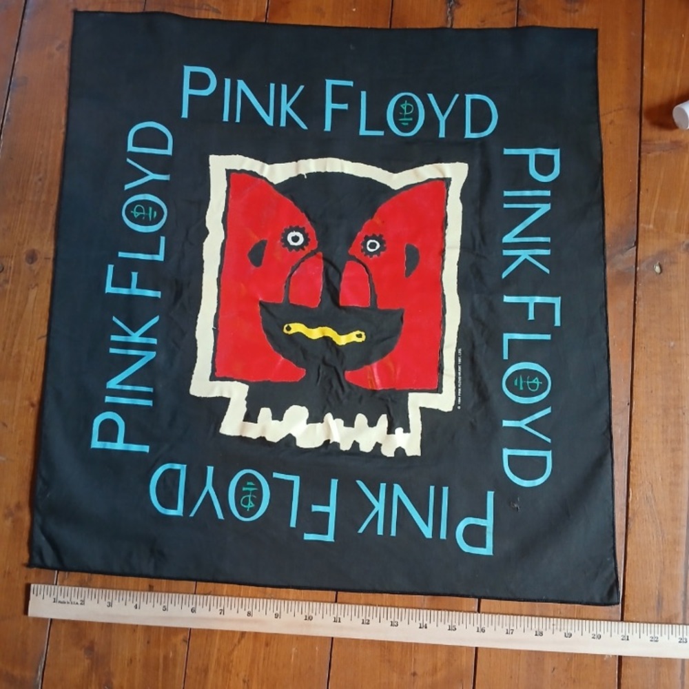 🎹🌘 Pink Floyd Concert Bandana Wall Hanging 1994 Division Bell Tour 🔮🎸